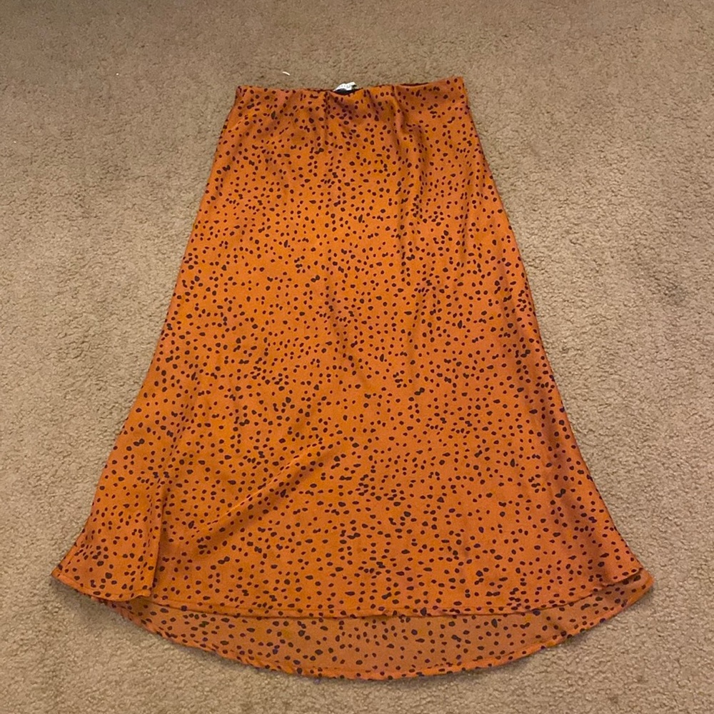 satin midi skirt